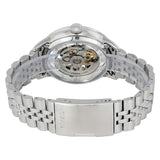 Buy Shop Fossil Townsman Automatic Skeleton Silver Dial Silver Steel Strap Watch for Men - ME3044 USA Online