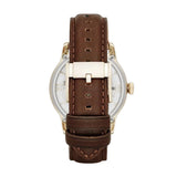 Buy Shop Fossil Townsman Automatic Skeleton Gold Dial Brown Leather Strap Watch for Men - ME3043 USA Online
