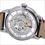 Buy Shop Fossil Townsman Automatic Skeleton Silver Dial Black Leather Strap Watch for Men - ME3041 USA Online