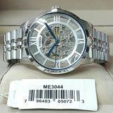 Buy Shop Fossil Townsman Automatic Skeleton Silver Dial Silver Steel Strap Watch for Men - ME3044 USA Online