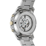 Buy Shop Fossil Townsman Automatic Skeleton Silver Dial Silver Steel Strap Watch for Men - ME3044 USA Online
