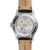 Buy Shop Fossil Townsman Automatic Skeleton White Dial Black Leather Strap Watch for Men - ME3085 USA Online