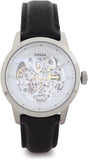 Buy Shop Fossil Townsman Automatic Skeleton White Dial Black Leather Strap Watch for Men - ME3085 USA Online