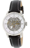 Buy Shop Fossil Townsman Automatic Skeleton White Dial Black Leather Strap Watch for Men - ME3085 USA Online