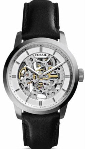 Buy Shop Fossil Townsman Automatic Skeleton White Dial Black Leather Strap Watch for Men - ME3085 USA Online