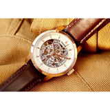 Buy Shop Fossil Townsman Automatic Skeleton White Dial Brown Leather Strap Watch for Men - ME3078 USA Online