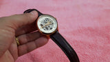 Buy Shop Fossil Townsman Automatic Skeleton White Dial Brown Leather Strap Watch for Men - ME3078 USA Online