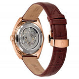 Buy Shop Fossil Townsman Automatic Skeleton White Dial Brown Leather Strap Watch for Men - ME3078 USA Online