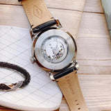 Buy Shop Fossil Townsman Automatic White Dial Black Leather Strap Watch for Men - ME3104 USA Online