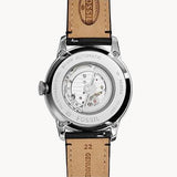 Buy Shop Fossil Townsman Automatic White Dial Black Leather Strap Watch for Men - ME3104 USA Online