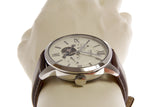 Buy Shop Fossil Townsman Automatic White Dial Brown Leather Strap Watch for Men - ME3064 USA Online