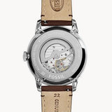 Buy Shop Fossil Townsman Automatic White Dial Brown Leather Strap Watch for Men - ME3064 USA Online