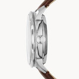 Buy Shop Fossil Townsman Automatic White Dial Brown Leather Strap Watch for Men - ME3064 USA Online