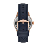 Buy Shop Fossil Townsman Automatic White Dial Navy Blue Leather Strap Watch for Men - ME3171 USA Online