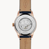 Buy Shop Fossil Townsman Automatic White Dial Navy Blue Leather Strap Watch for Men - ME3171 USA Online
