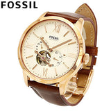 Buy Shop Fossil Townsman Beige Dial Brown Leather Strap Watch for Men - ME3105 USA Online