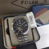 Buy Shop Fossil Townsman Black Dial Silver Steel Strap Watch for Men - ME3107 USA Online