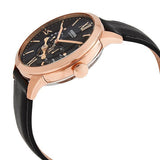 Buy Shop Fossil Townsman Automatic Black Dial Black Leather Strap Watch for Men - ME3170 USA Online