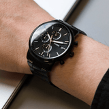 Buy Shop Fossil Townsman Chronograph Black Dial Black Steel Strap Watch for Men - FS5379 USA Online