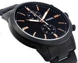 Buy Shop Fossil Townsman Chronograph Black Dial Black Steel Strap Watch for Men - FS5379 USA Online