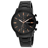 Buy Shop Fossil Townsman Chronograph Black Dial Black Steel Strap Watch for Men - FS5379 USA Online