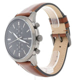 Buy Shop Fossil Townsman Chronograph Black Dial Brown Leather Strap Watch for Men - FS5280 USA Online