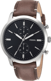 Buy Shop Fossil Townsman Chronograph Black Dial Brown Leather Strap Watch for Men - FS5280 USA Online