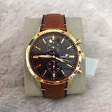 Buy Shop Fossil Townsman Chronograph Black Dial Brown Leather Strap Watch for Men - FS5338 USA Online