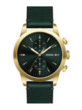Buy Shop Fossil Townsman Chronograph Green Dial Green Leather Strap Watch for Men - FS5599 USA Online