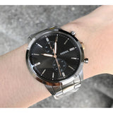 Buy Shop Fossil Townsman Chronograph Grey Dial Silver Steel Strap Watch for Men - FS5407 USA Online