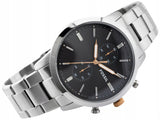 Buy Shop Fossil Townsman Chronograph Grey Dial Silver Steel Strap Watch for Men - FS5407 USA Online