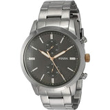 Buy Shop Fossil Townsman Chronograph Grey Dial Silver Steel Strap Watch for Men - FS5407 USA Online