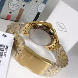 Buy Shop Fossil Townsman Chronograph Skeleton Gold Dial Gold Steel Strap Watch for Men - ME1137 USA Online