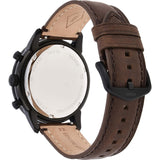 Fossil Townsman Chronograph Black Dial Brown Leather Strap Watch for Men - FS5437