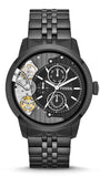 Buy Shop Fossil Townsman Mechanical Black Dial Black Steel Strap Watch for Men - ME1136 USA Online