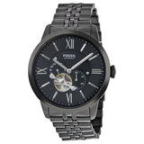 Fossil Townsman Multi Function Mechanical Black Dial Black Steel Strap Watch for Men - ME3062