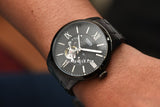 Buy Shop Fossil Townsman Multi Function Mechanical Black Dial Black Steel Strap Watch for Men - ME3062 USA Online