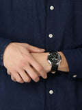 Buy Shop Fossil Townsman Multifunction Black Dial Black Leather Strap Watch for Men - FS5396 USA Online