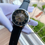 Buy Shop Fossil Townsman Skeleton Black Dial Black Leather Strap Watch for Men - ME3153 USA Online