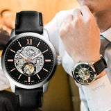 Buy Shop Fossil Townsman Skeleton Black Dial Black Leather Strap Watch for Men - ME3153 USA Online