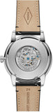 Buy Shop Fossil Townsman Skeleton Black Dial Black Leather Strap Watch for Men - ME3153 USA Online