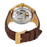 Buy Shop Fossil Townsman Automatic Skeleton Gold Dial Brown Leather Strap Watch for Men - ME3043 USA Online