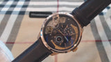 Buy Shop Fossil Townsman Twist Skeleton Blue Dial Blue Leather Strap Watch for Men - ME1138 USA Online