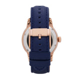 Buy Shop Fossil Townsman Twist Skeleton Blue Dial Blue Leather Strap Watch for Men - ME1138 USA Online