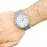 Buy Shop Fossil Townsman White Dial Silver Steel Strap Watch for Men - FS5346 USA Online