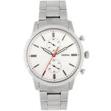 Buy Shop Fossil Townsman White Dial Silver Steel Strap Watch for Men - FS5346 USA Online