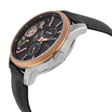 Buy Shop Fossil Twist Multi-Function Chronograph Black Dial Black Leather Strap Watch for Men - ME1099 USA Online