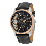 Buy Shop Fossil Twist Multi-Function Chronograph Black Dial Black Leather Strap Watch for Men - ME1099 USA Online