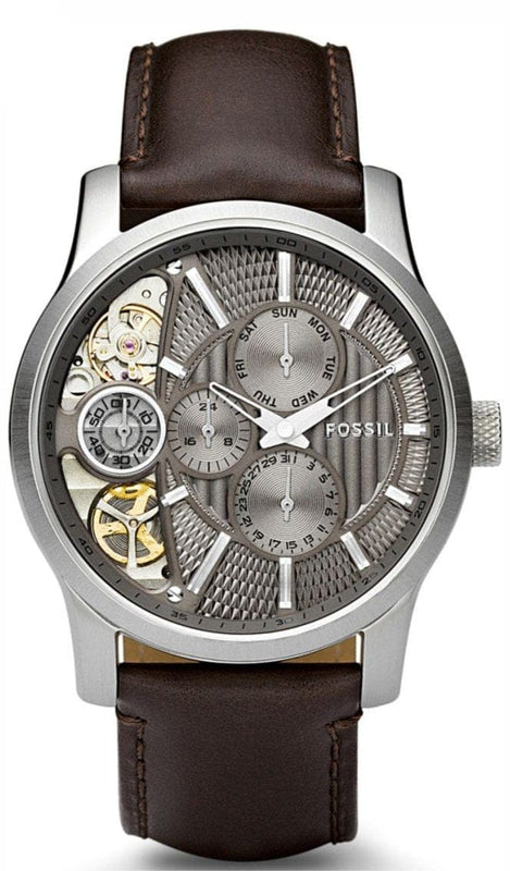 Buy Shop Fossil Twist Chronograph Multifunction Taupe Dial Brown Leather Strap Watch for Men - ME1098 USA Online
