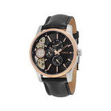 Fossil Twist Multi-Function Chronograph Black Dial Black Leather Strap Watch for Men - ME1099